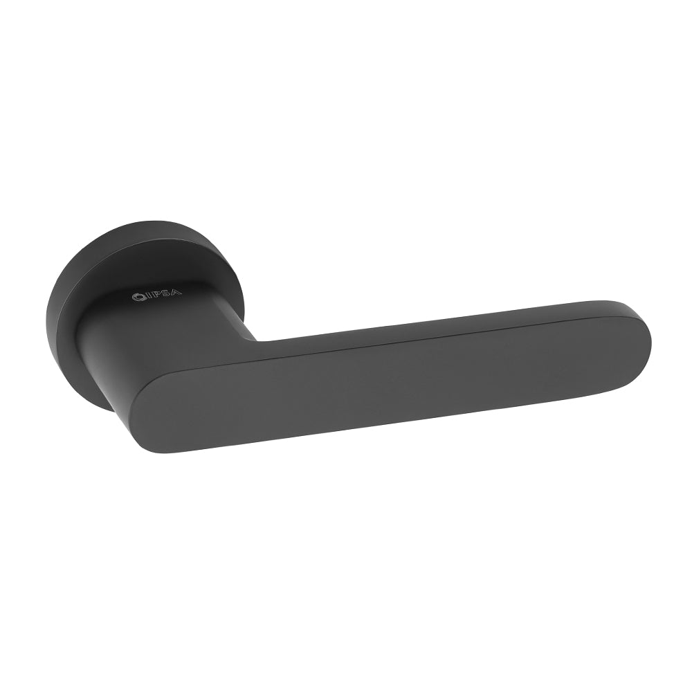 IPSA Lemon Iris Handle Series On Rose with 60mm One Side Key & Knob Cylinder Finish - Black